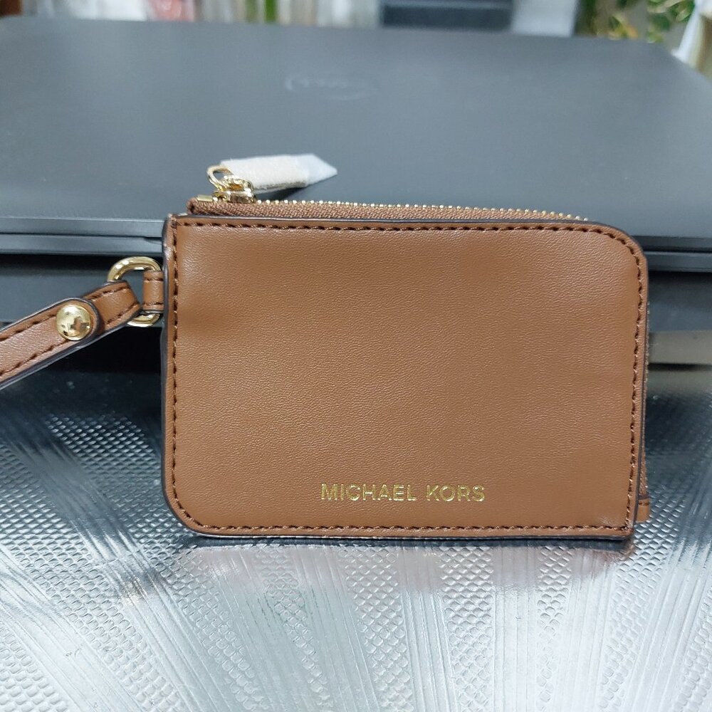 MICHAEL KORS THIN Mini Slip On Snap In Mini Bag Wallet Coin Purse ID Card